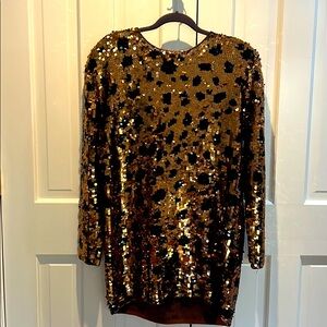 Vintage Sequin Party Dress
